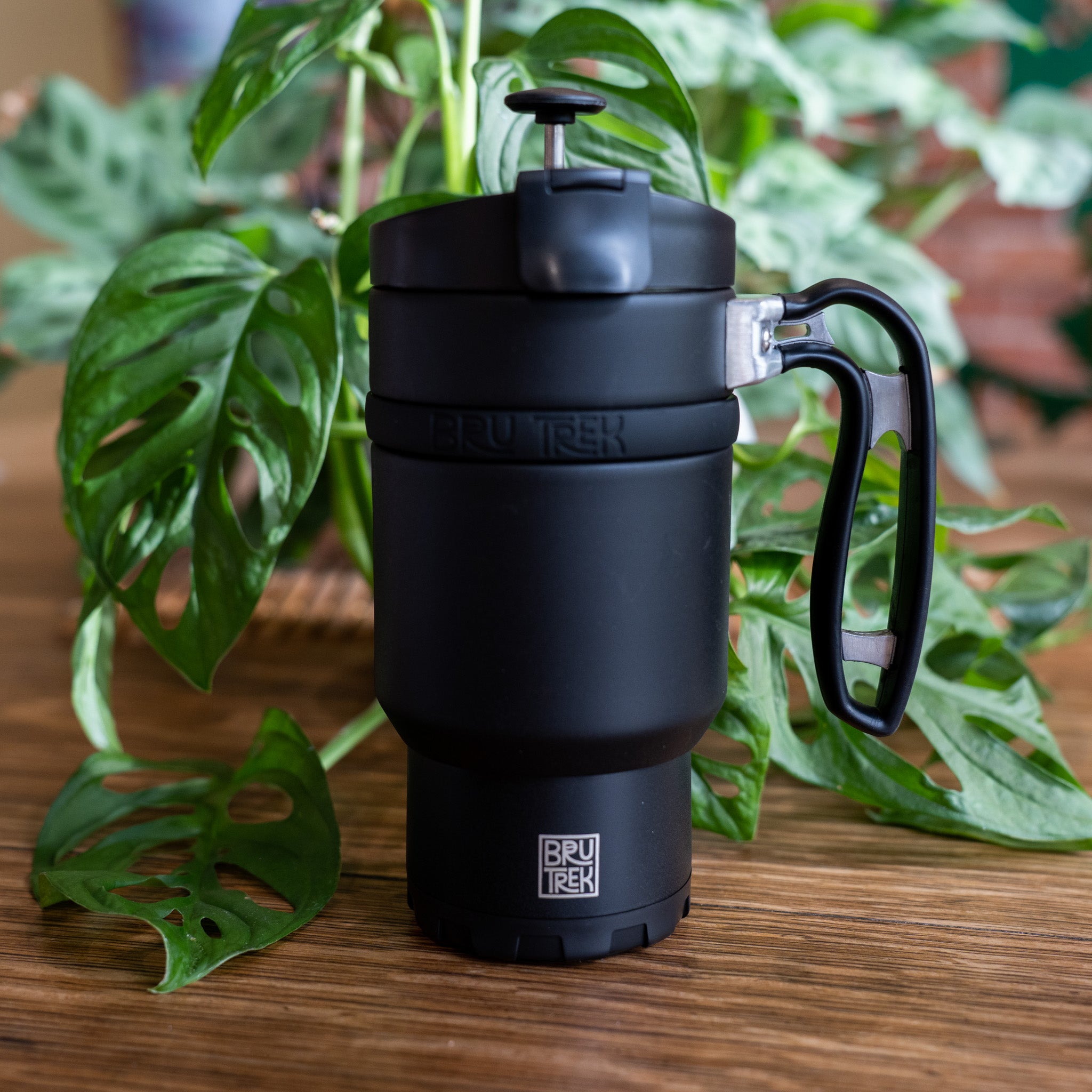 BruTrek Double Shot 3.0 Travel Coffee French Press, 16 fl.oz Insulated  Stainless Steel Mug, Removable Storage Bottom For Beans Grounds Tea Leaves,  Brew A Second Cup, No Spill Lid (Storm Gray)