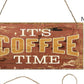 Coffee Art Wooden Hanging Sign