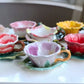 European Style Luxury Flower Ceramic Afternoon Tea Coffee Cup and Saucer Set