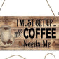 Coffee Art Wooden Hanging Sign