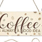 Coffee Art Wooden Hanging Sign