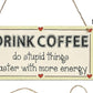 Coffee Art Wooden Hanging Sign