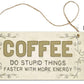 Coffee Art Wooden Hanging Sign