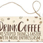 Coffee Art Wooden Hanging Sign