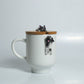 Corgi Dog Mug with Wooden Lid and Porcelain Spoon