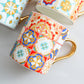 Baroque 24K Gold Hand Painted Ceramic Coffee Mug