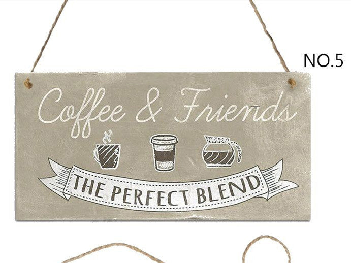 Coffee Art Wooden Hanging Sign