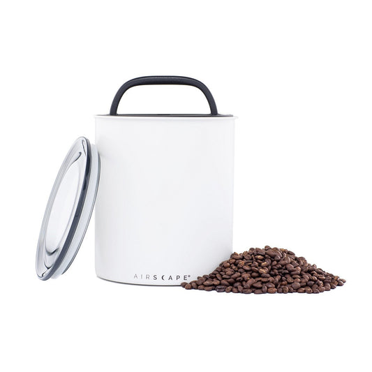 AIRSCAPE Vacuum Sealed Coffee Storage Canister - Chalk (White Matte)