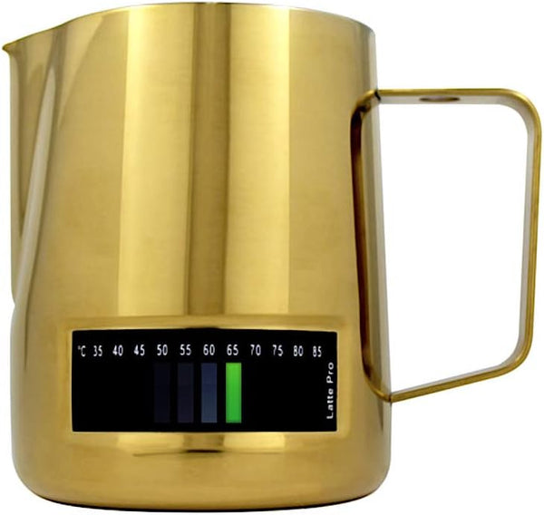 LATTE PRO - Milk Frothing Thermometer Pitcher 16oz. - Gold
