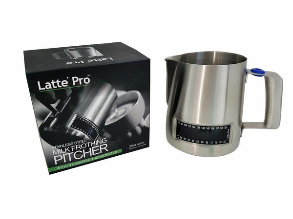 LATTE PRO - Milk Frothing Thermometer Pitcher 16oz. - Stainless Steel