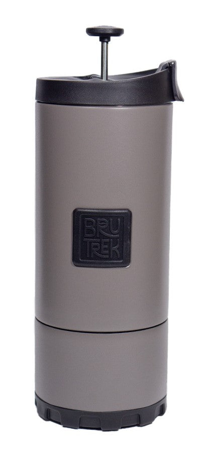 BruTrek OVRLNDR Travel Coffee French Press - Storm Grey (dark grey texture) 24fl.oz.