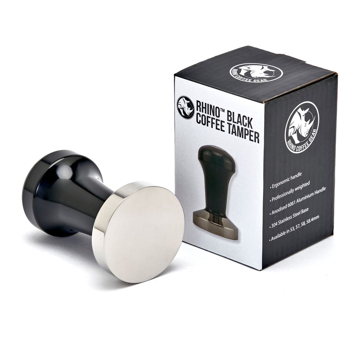 RHINO® Coffee Gear Professional Tamper - Black - 53mm