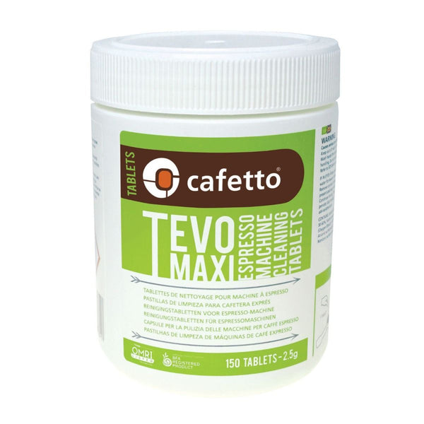Cafetto - Tevo Maxi - Espresso Machine Cleaning Tablets - 150 x 2.5g Tablets (12 per Case)