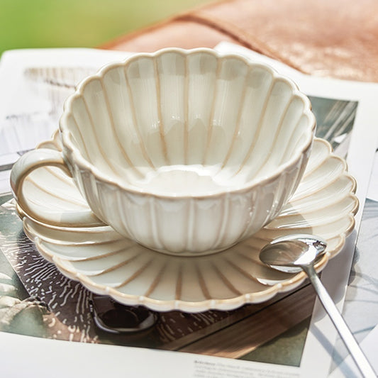 Vintage Coffee Plate Ceramic Mug Set